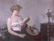 Felix Vallotton Woman Reading oil painting artist